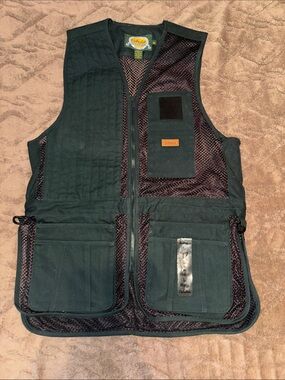 Cabela's Men's Forest Green Utility Vest with Mesh Panels